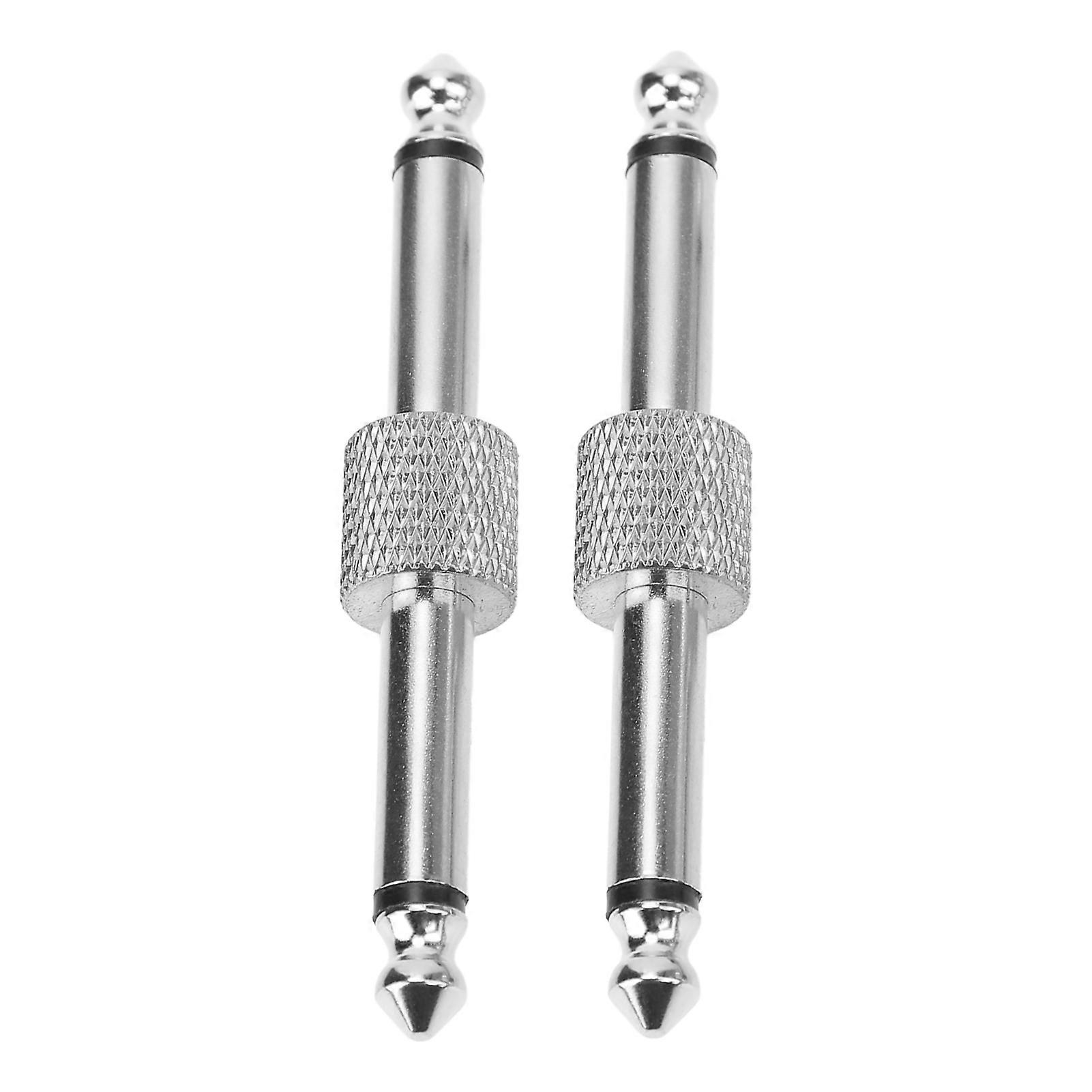 2pcs 6.35mm Effect Adapter Connector Noise Reduction Guitar Pedal Coulper Conversion Pluggold