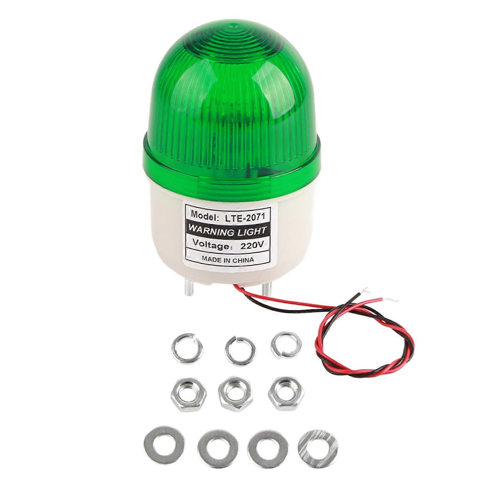 1pc Ac 220v 15w Led Flash Strobe Light Warning Lamp Industrial Machine Tool Green