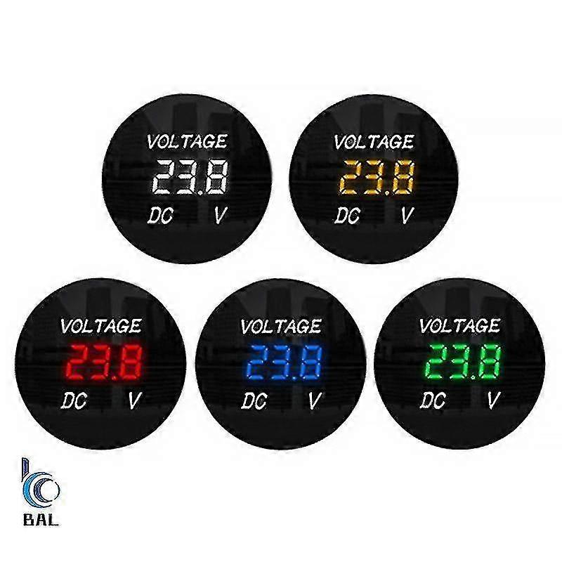 Dc 12v-24v Led Panel Digital Voltage Volt Meter Display Voltmeter Motorcycle Car--