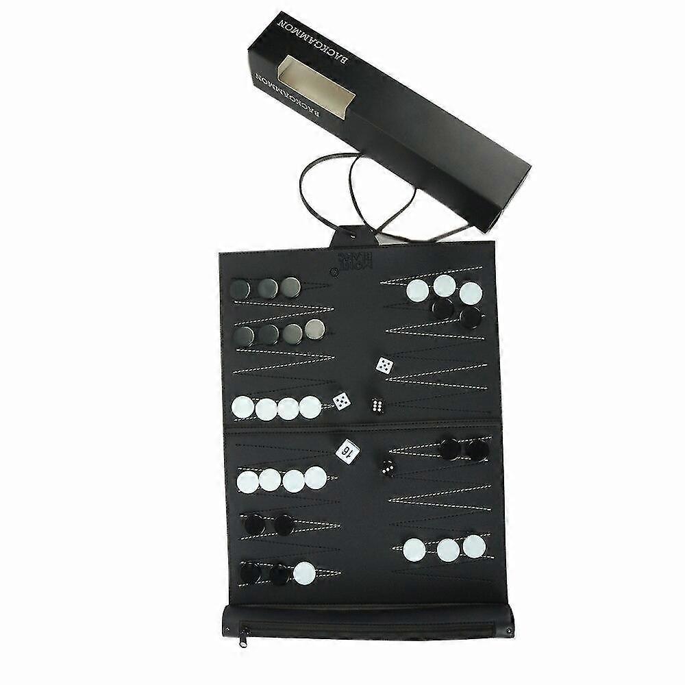 portable travel games backgammon set leather board