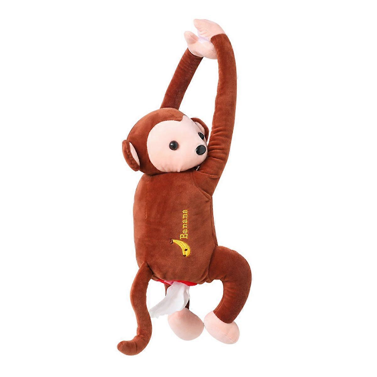 Monkey Tissue Box Cartoon Creative Monkey Tissue Box Holder Case For Car Bathroom Bedroom Kitchen