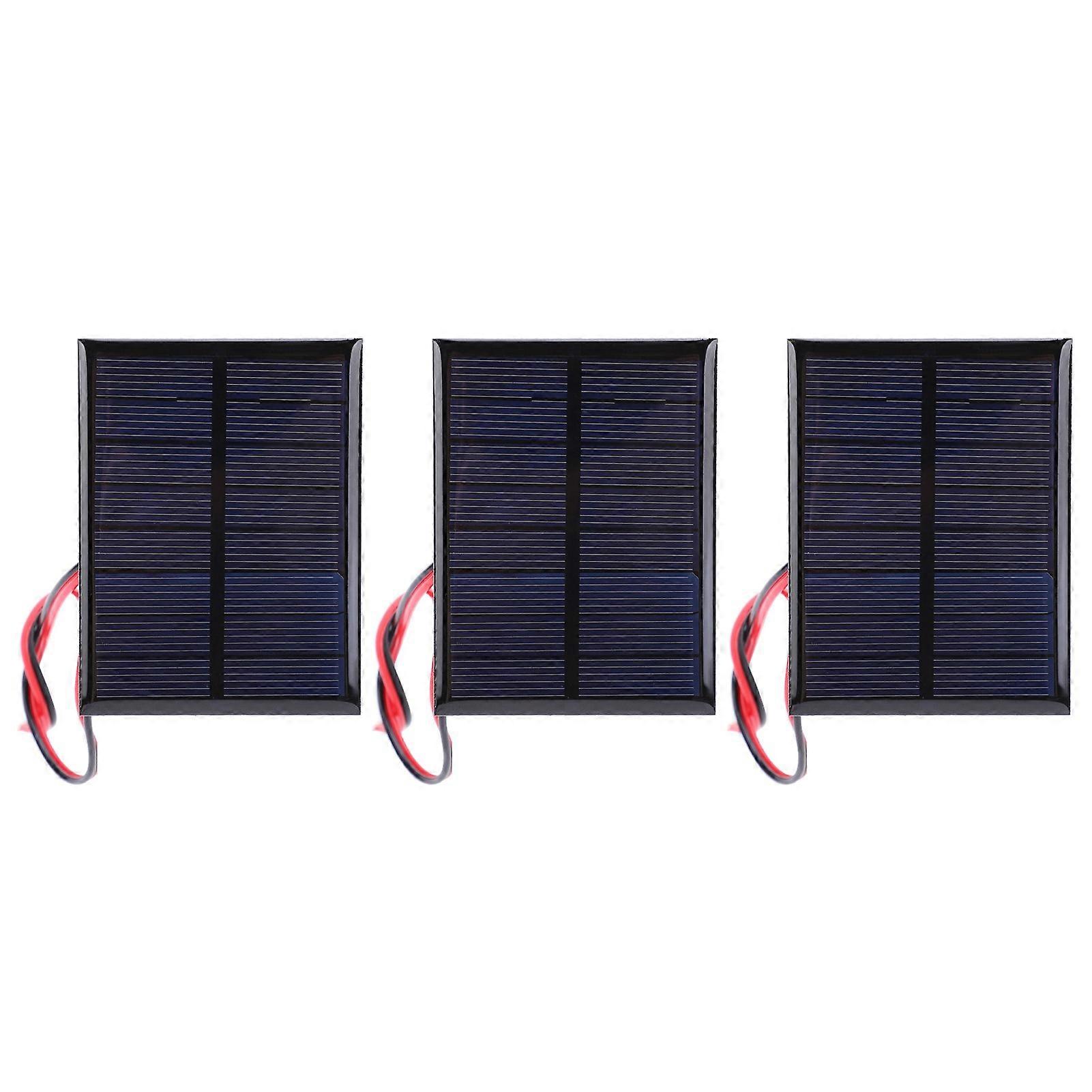 3pcs DC4V 150mA Solar Panel Cell Power Module Polycrystalline Silicon Solar Panel with 30cm Cable YEMAA