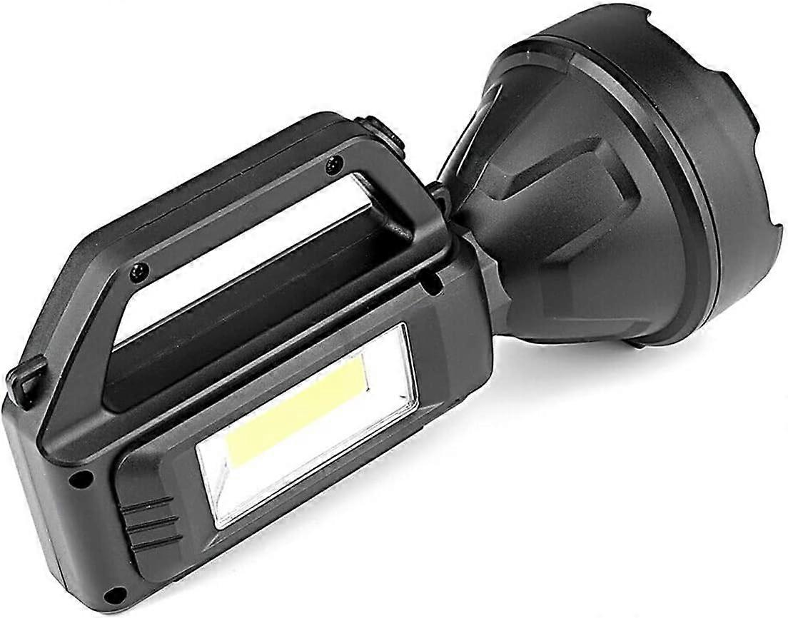 Rechargeable solar-powered LED flashlight for outdoor camping