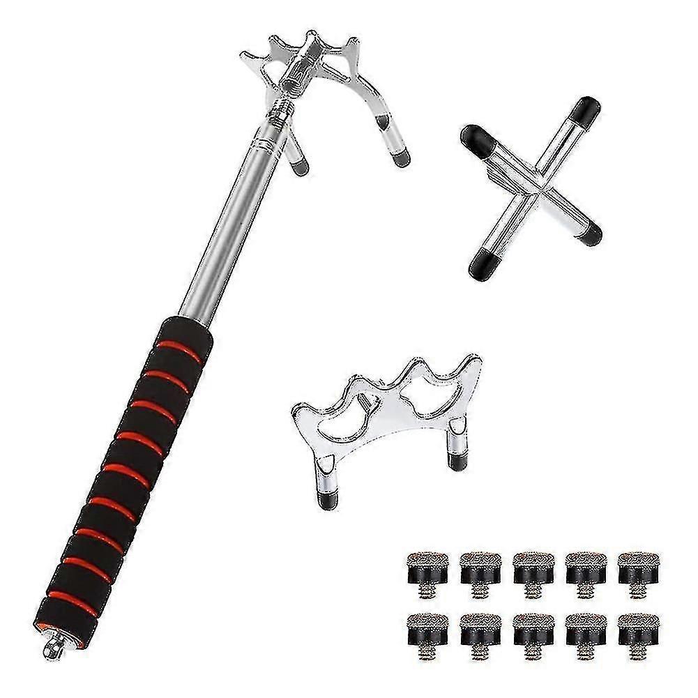 Retractable Billiards Cue Stick Bridge With 3 Pcs Removable Silver