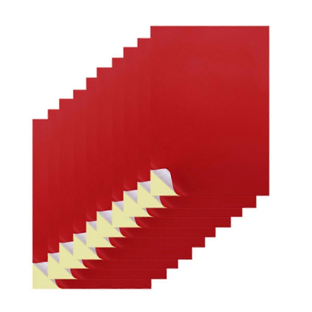 A4 Sticker Paper -A4 Sticker Labels 8.27x11.69 Inch for Laser/Inkjet Printers for Office School Big Red