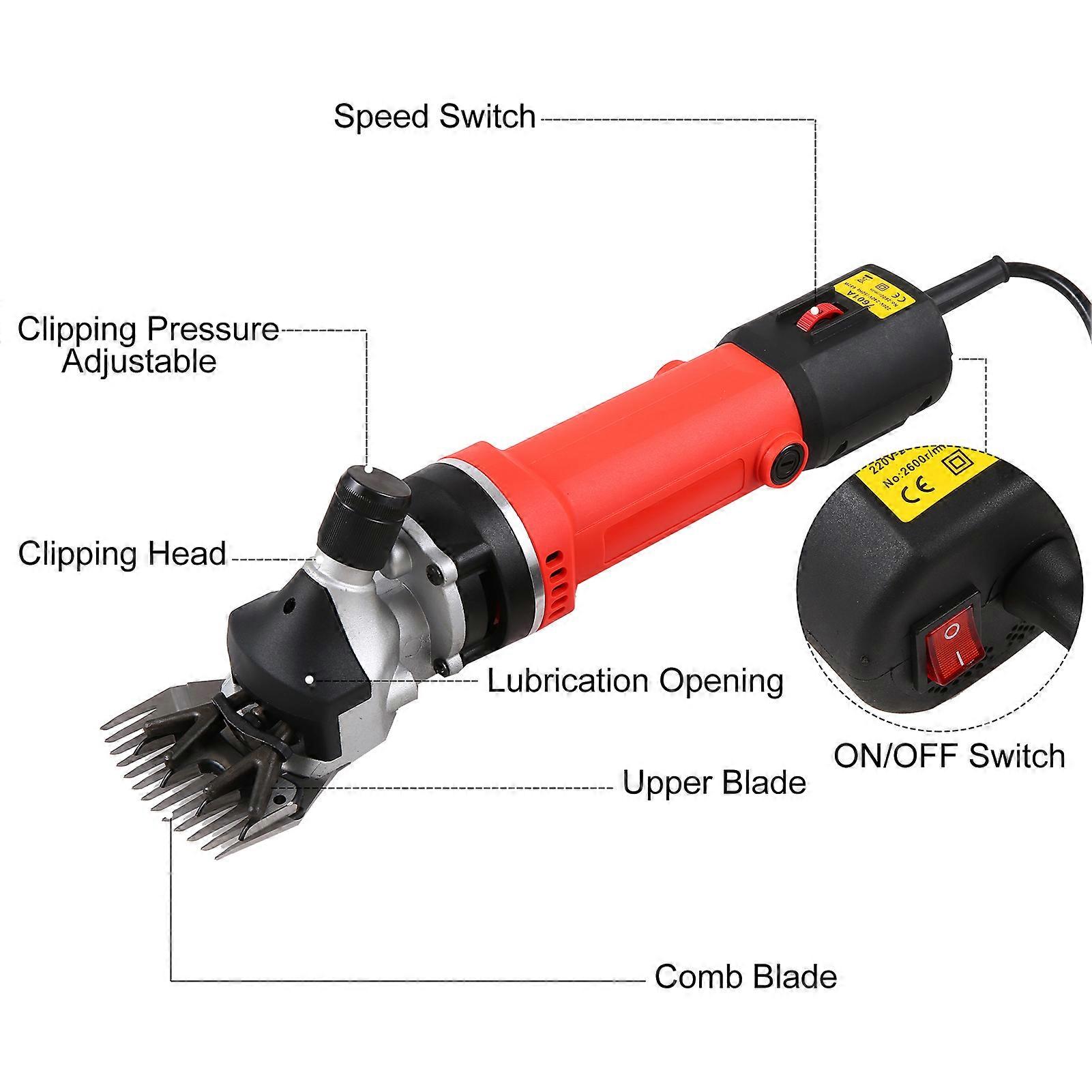 680W Electric Sheep Shears Professional Sheep Clipper with 6 Speeds for Sheep Goats Cattle Farm Livestock Pet