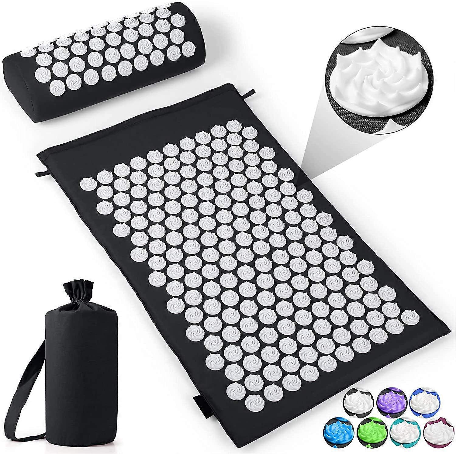 Usiful Tapis d’acupression et oreiller Ensemble de massage-matelas de cupression pour les douleurs a