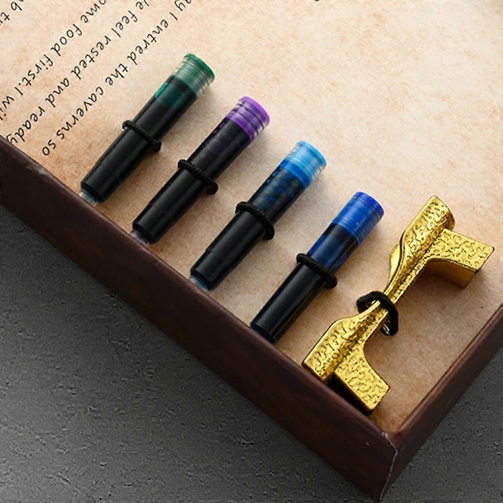 Vintage Federhalter Set Mit 5 Spitzen & Tintenflasche – Eleganter Schreibstift Für Kalligraphie & Zeichnen In Geschenkbox
