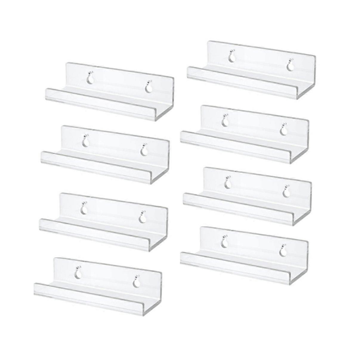 Clear Vinyl Record Shelf Wall Mount 8 Pack,Acrylic Album Record Holder Display,Vinyl Record Shelf S