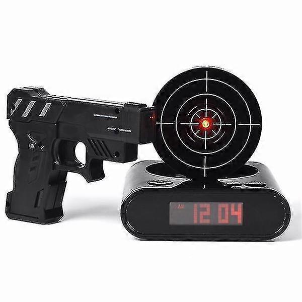 1 Set Desk Gadget Bersaglio Laser Shooting Gun Sveglia Schermo Lcd Screen Alarm Colck/target Sveglia