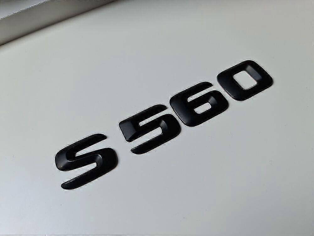 Compatible Withs560 Matte Black Letter Number Rear Boot Badge Emblem S Class Mercedes Matt