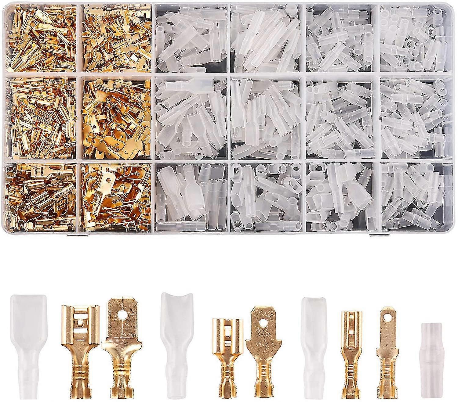 600pcs Wire Connector With Insulating Sleeve Kit Assortment