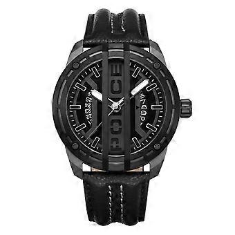 Police watches fast lane Men's Analog Quartz watch with cowhide bracelet PEWGB0039840