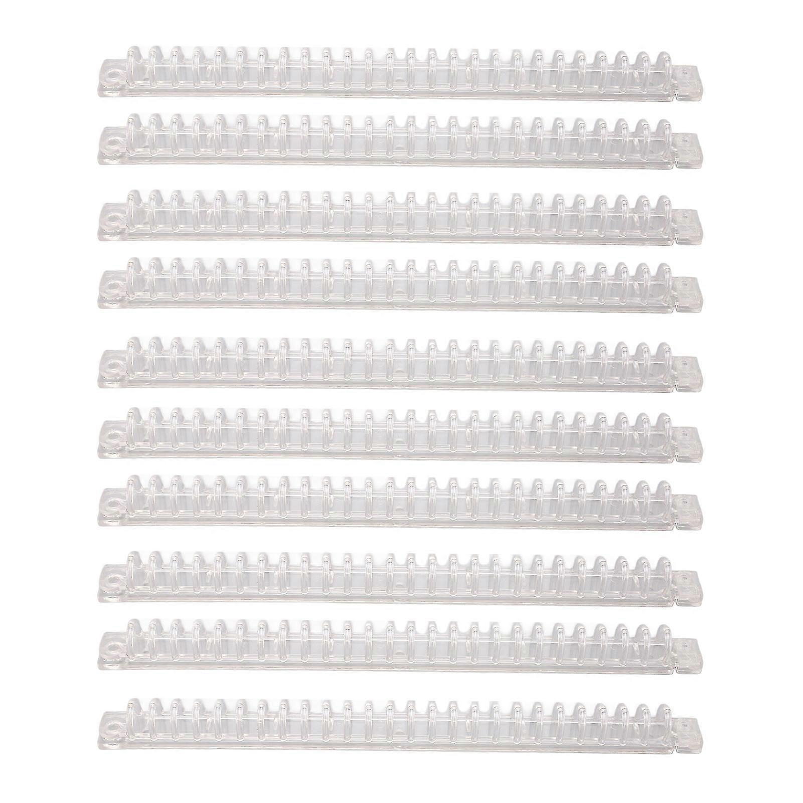 10Pcs δεσμευτική σπειροειδής σπείρα χτενών σπονδύλων πλαστική 26 τρύπα 100 λωρίδα ικανότητας φύλλων για το χαλαρό φύλλο