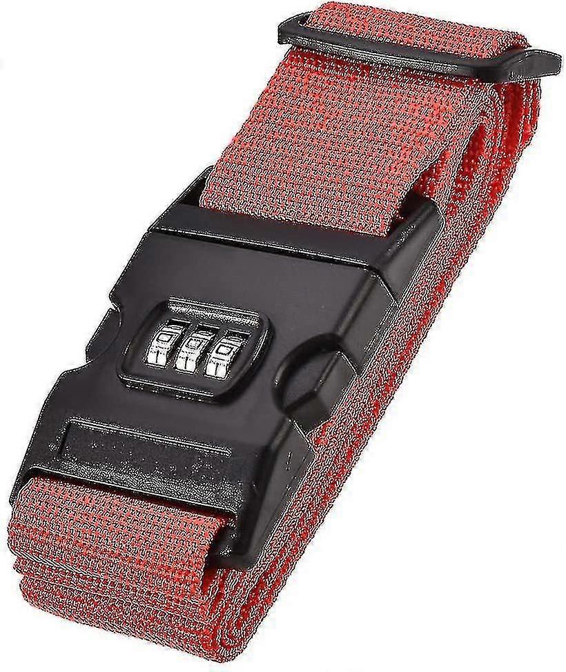 Luggage Strap Suitcase Belt With Buckle, Combination Lock, 2mx5cm Adjustable