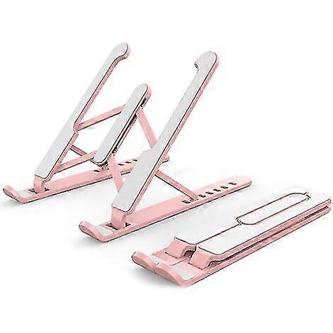 Adjustable Laptop Stand, Vented Laptop Riser, Plastic & Aluminum Bracket Compatible With 10"-15.6" Notebook Computers (pink) 1pc