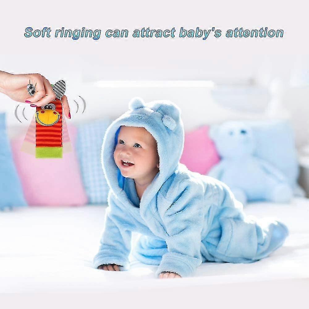 Baby Wrist Rattles Footfinder Set Soft Animal Baby Rattles Toys For Over 0