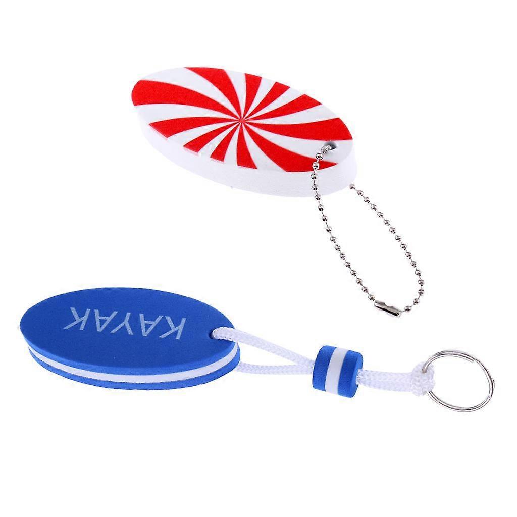 2 Pieces EVA Surfboard Shape Floating Kayak Boat Marine Yachting Sailing Water Buoyant Key Ring Key Chain Key Float