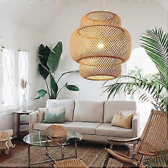 CSSYKV Lampadario in bambù in stile giapponese e lampadario in rattano lampada a mano in bambù in stile cinese cupola a soffitto a soffitto per ristorante camera da letto balcone caffè cucina
