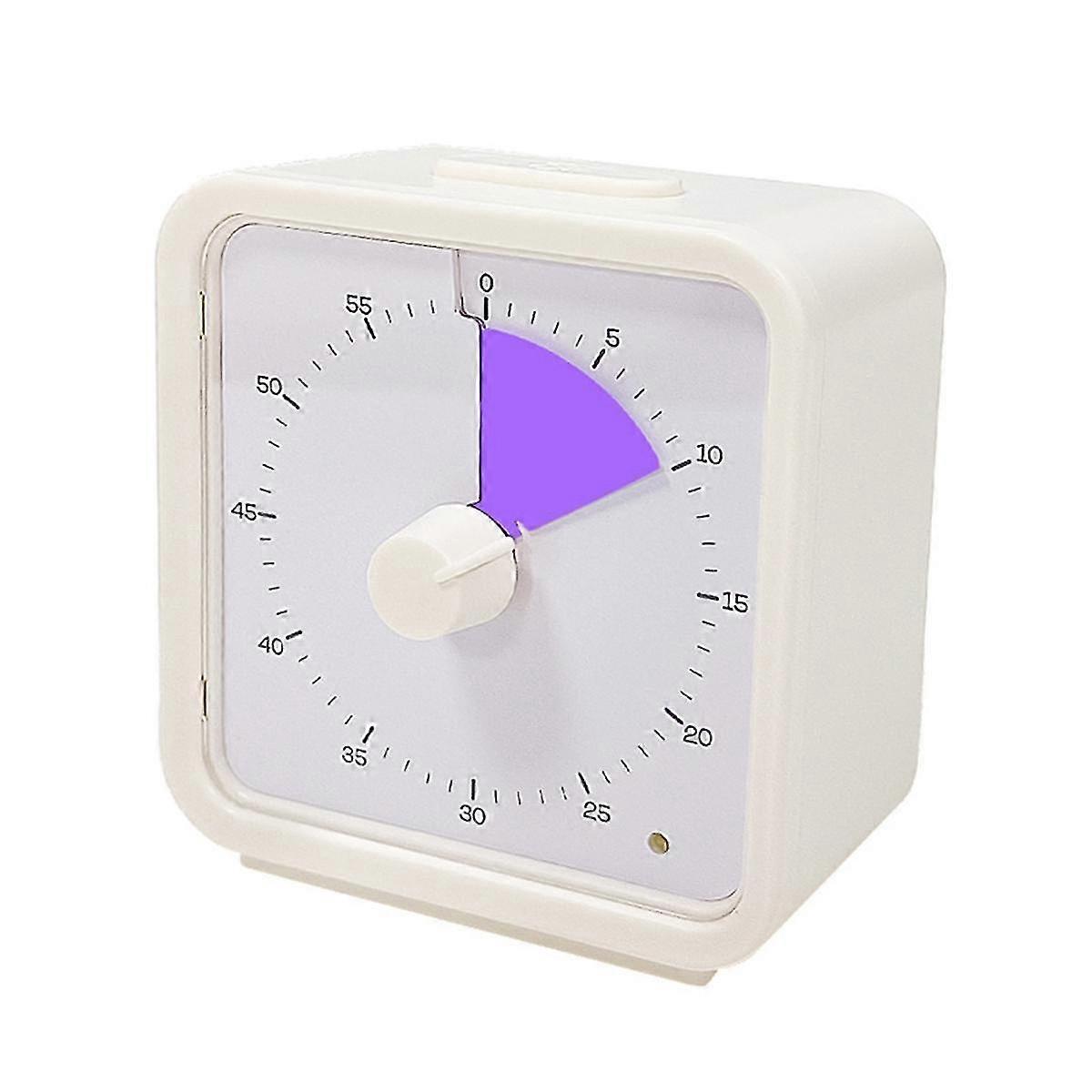 60-Minuten Visuele Timer voor Kinderen, Time Management Tool Study Classroom Timer, Pomodoro Timer met Silent Operation Purple