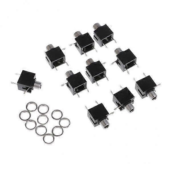 4x10Pcs/set 3.5mm Panel Mount Jack Female Socket Connector Earphone