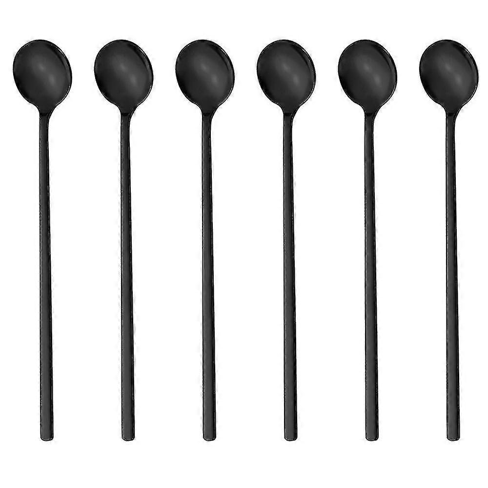6 Pcs Coffee Spoons, Stirring Spoons, Tea Spoons Long Handle, Ice Tea Spoons, Long Spoons For Stirring
