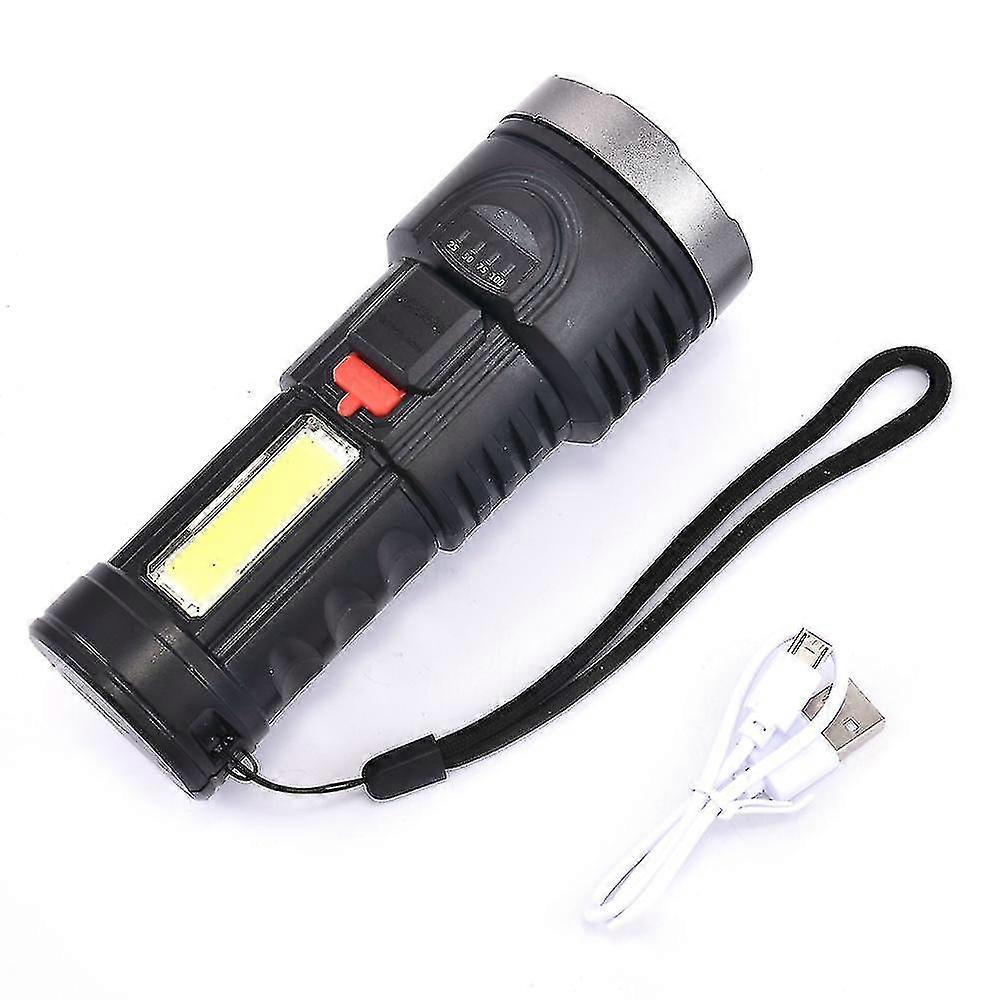 Super Bright Led Flashlight Tactical Flashlight Usb Rechargeable + Battery