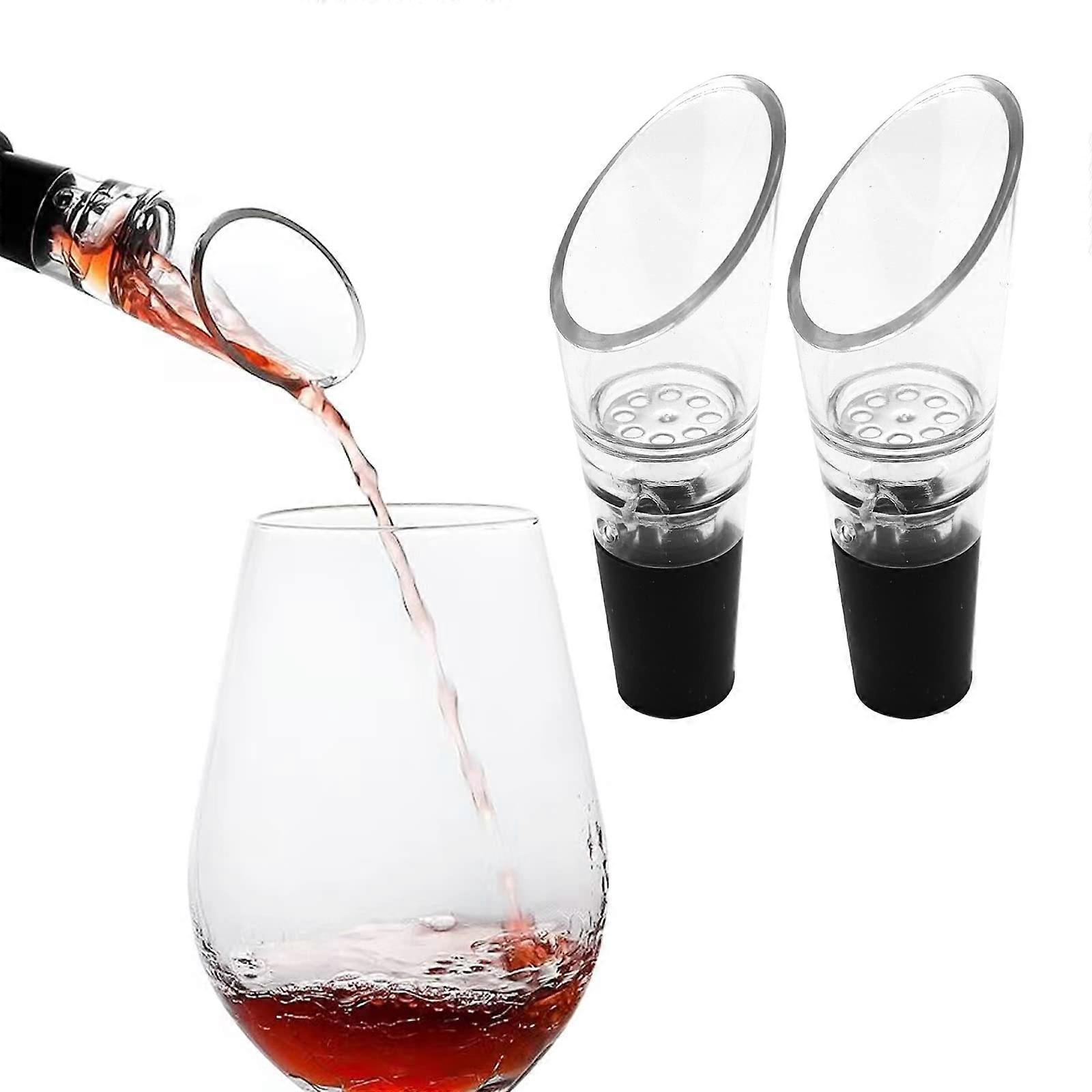 4 Pcs Wine Aerator Pourer, by Glass Aerating, Improved Flavor, Enhanced Bouquet, for Better Tasting