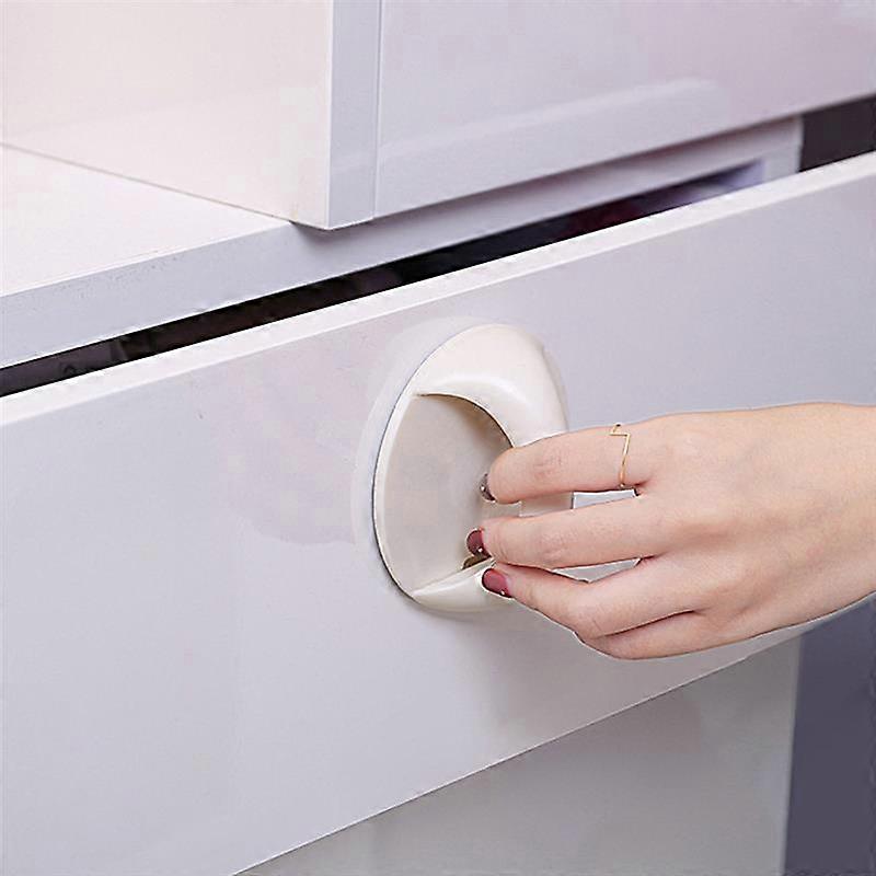 2pcs Nordic Round Auxiliary Knobs Cabinet Suction Cup Handle For Window Sliding Door Refrigerator Wardrobe Pulls Handle Knobs