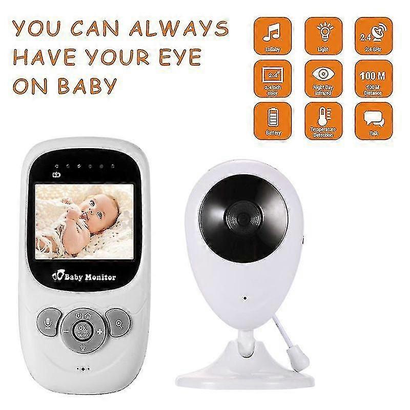 Baby Monitor Color Lcd Screen Digital Video Wireless Safety Temperature Monitoring