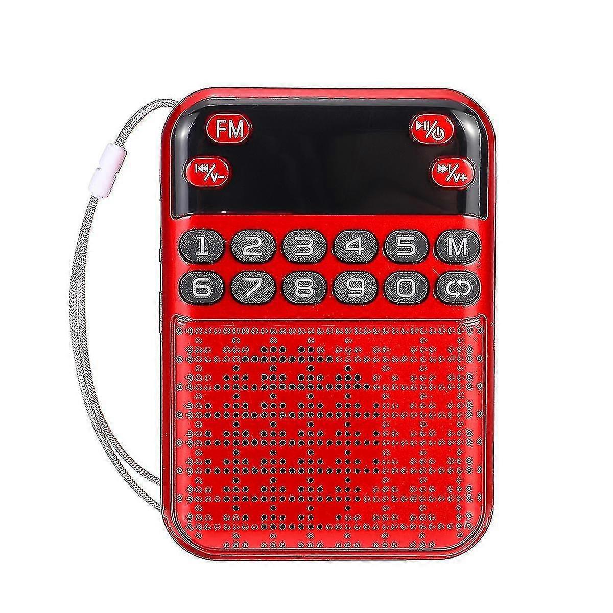 Portable Fm 70-108mhz Radio Digital Display Power Off Memory Tf Car...