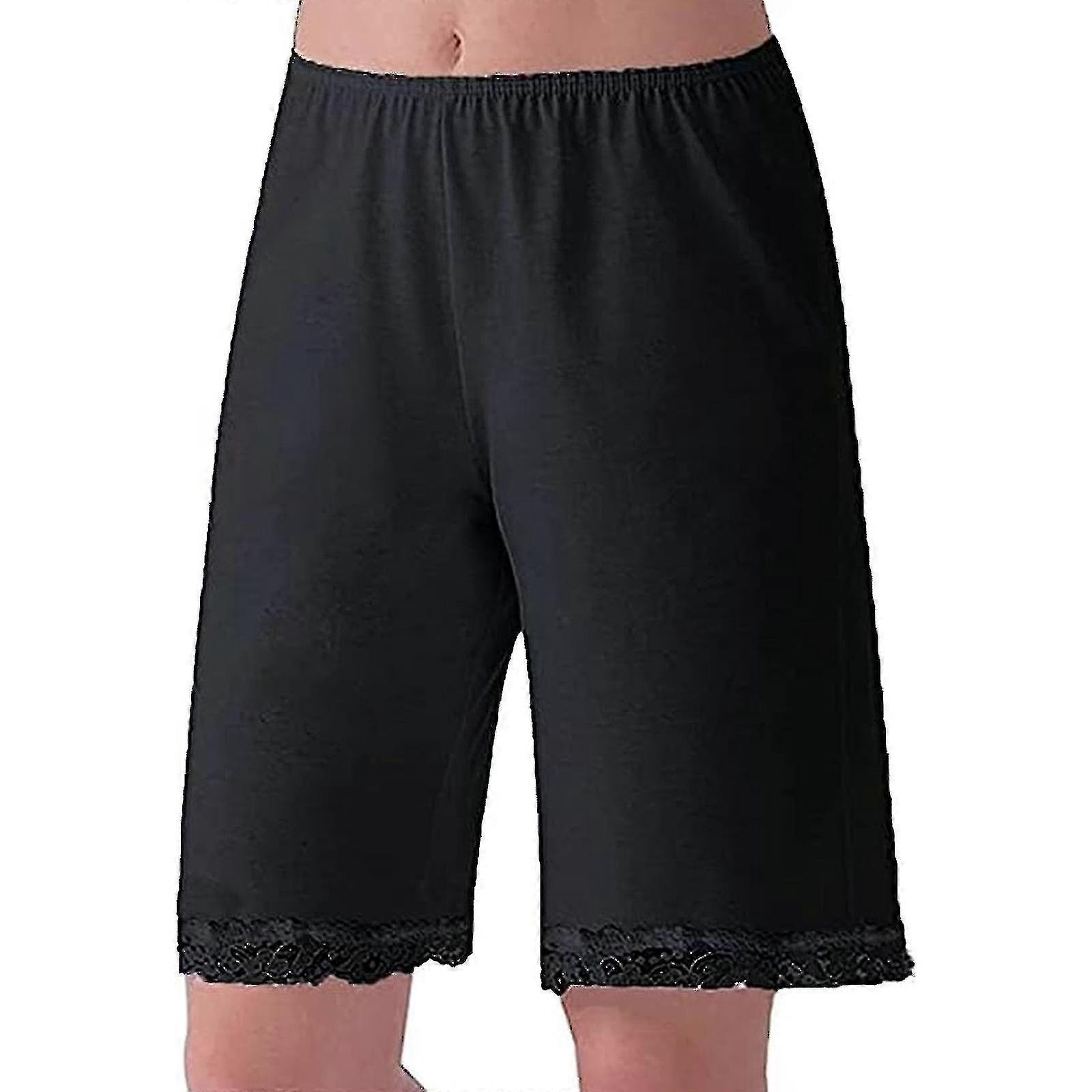 Kvinnor Underkläder Pyjamas Korta byxor Satin Pettipants Snip-it Culottes Slips Bloomers-yujia