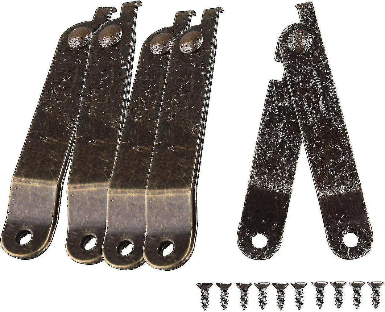 Sl Set Of 5 Rotating Folding Trunk Lid Hinges, 68 X 11 Mm Shisanq