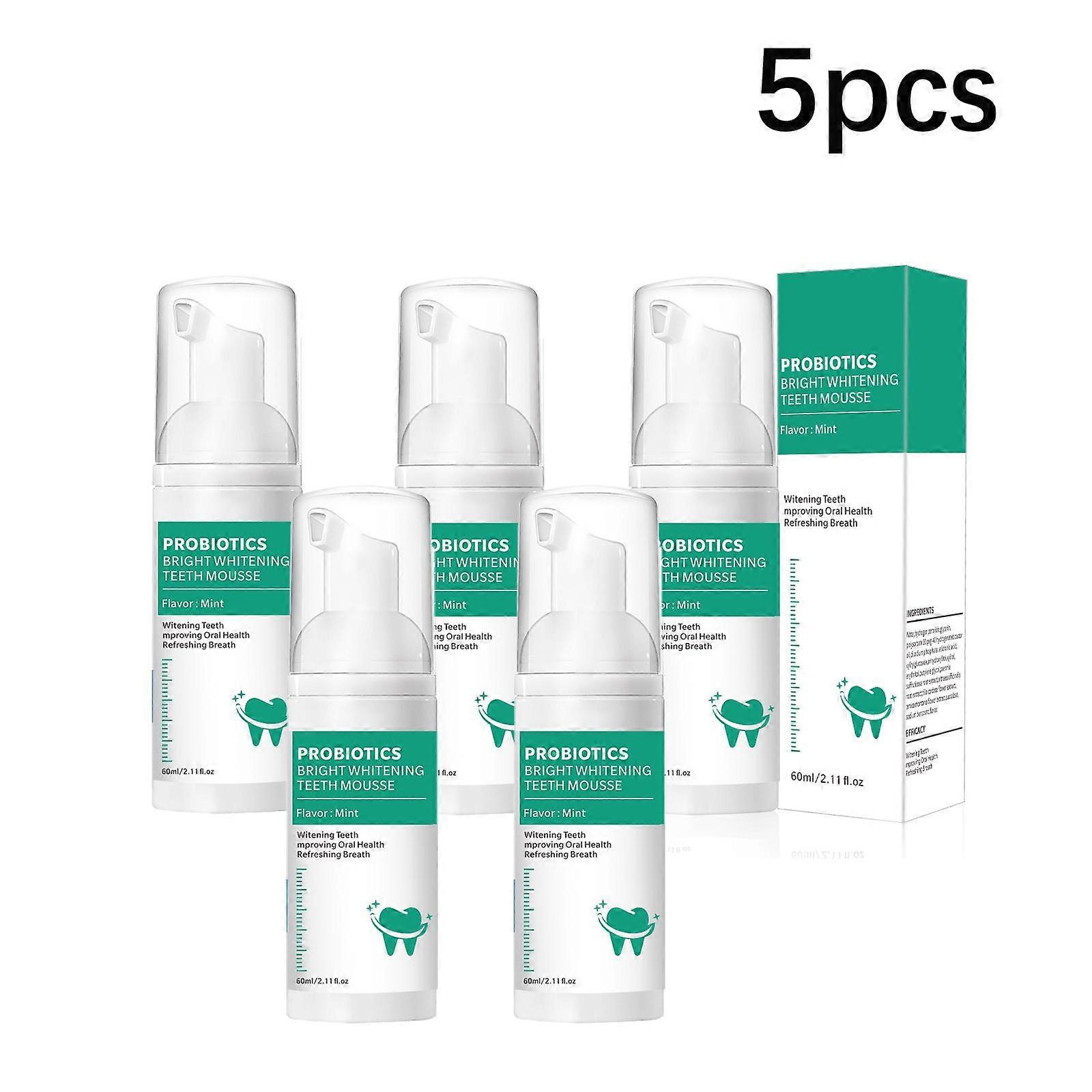 Tandrengöring Mousse tandkräm rengör tandskum, bleker tänderna, tar bort gula och svarta fläckar, fräschar upp andedräkten A60ml (5 stycken)