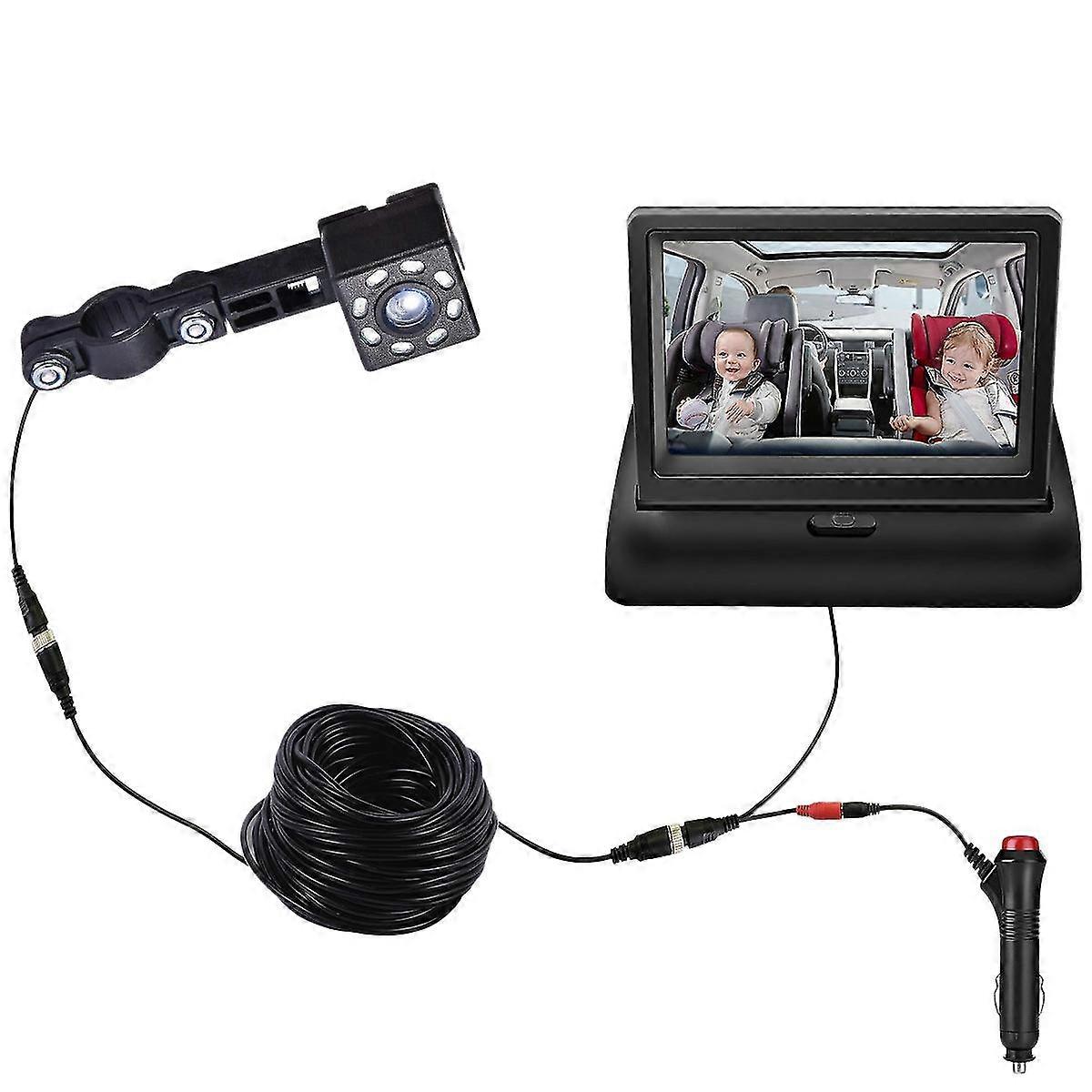 Adjustable Baby Monitor with 360 Rear Display Camera and Night Vision