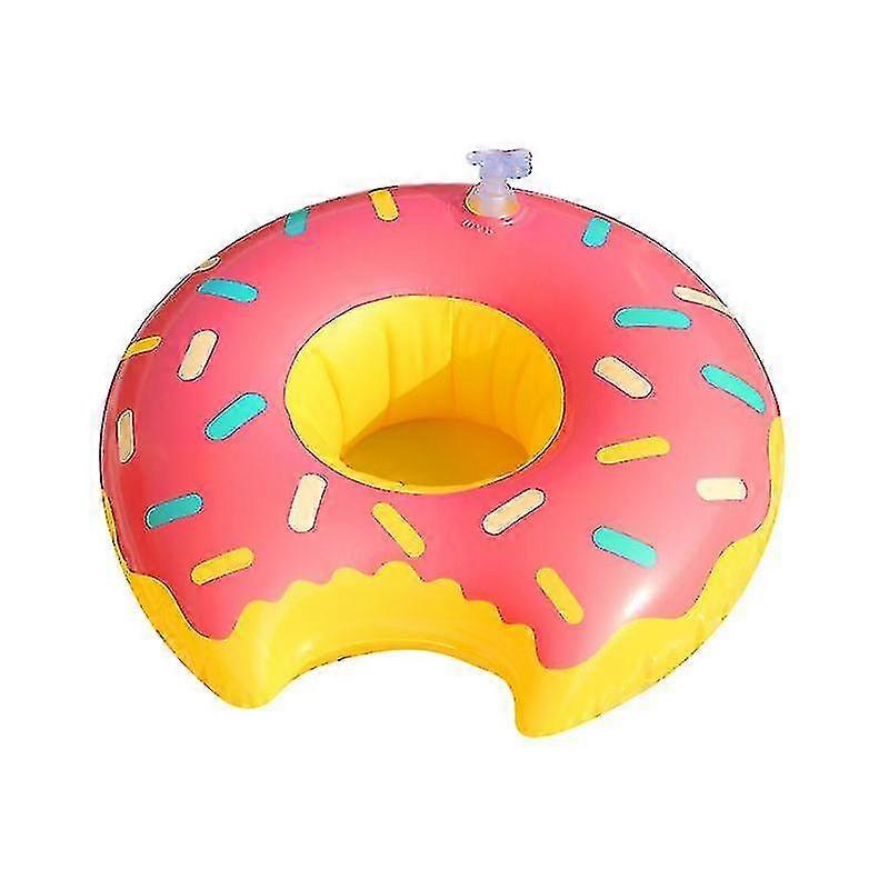 2pcs Inflatable Drink Holder 8 Inches Donuts Floating Coasters Doughnut Drink Floaties