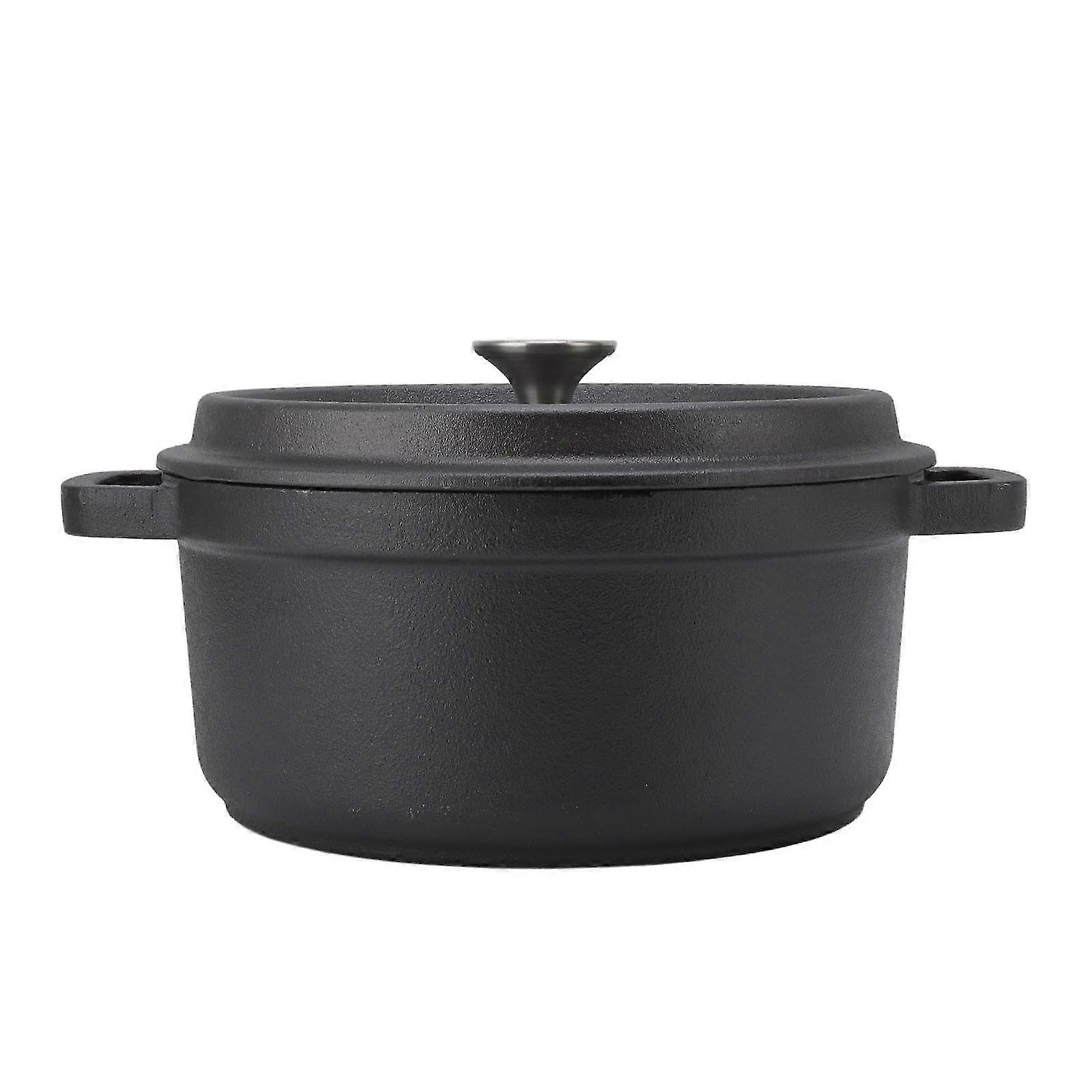 Cast Iron Dutch Oven 24cm with Dual Loop Handle - Ideal for Soup and Stew