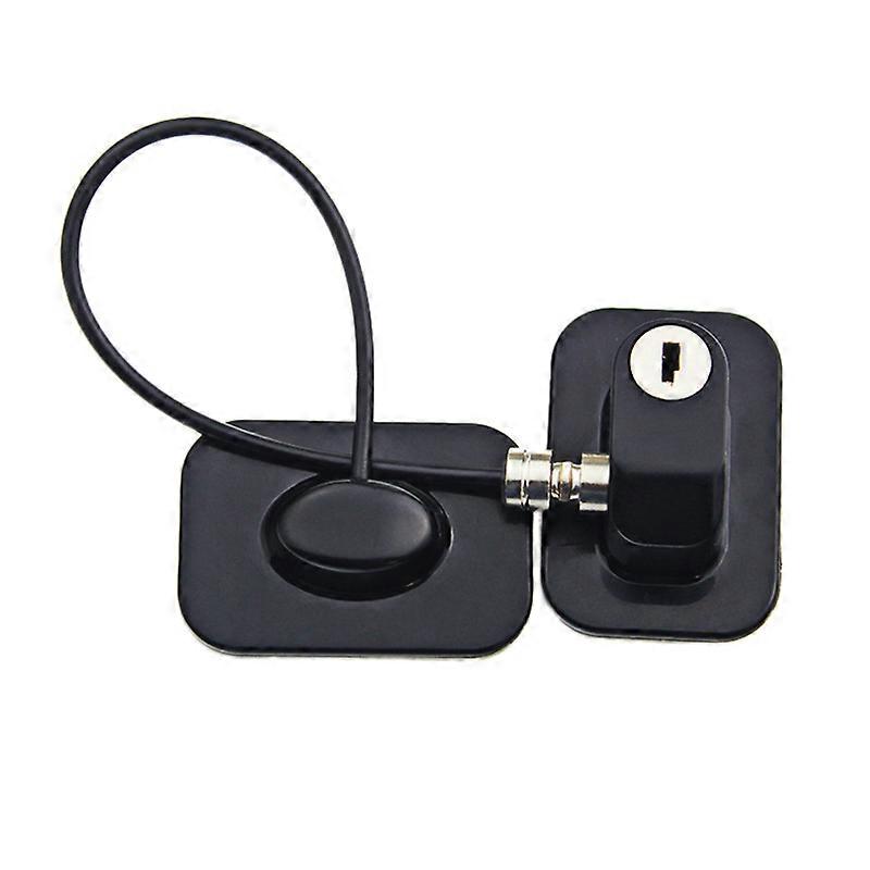 Window Restrictors with Safety Lock Cable, No Screws Required To Avoid Damage and the Safety, Blac
