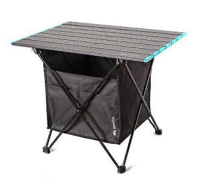Aluminum Alloy Portable Folding And Multi-purpose Table For Camping And Picnicblack