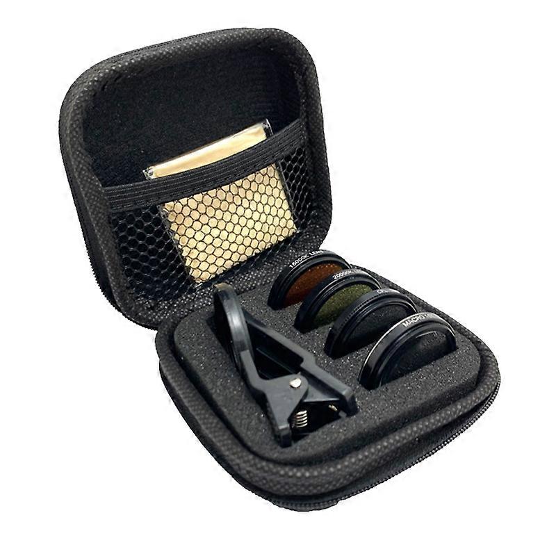 Kit 4 en 1 de filtres pour objectif d'appareil photo de smartphone d'aquarium, filtre d'objectif jaune orange pour aquarium de récif corallien