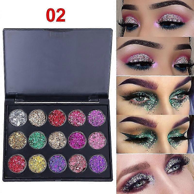 15 Color Diamond Sequin Eyeshadow Palette Cosmetic