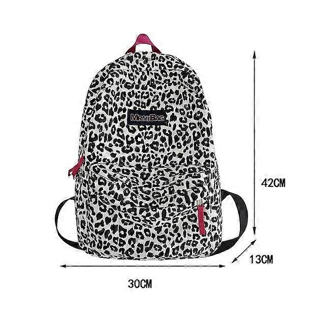 Tela di Cotone Uomini Donne Zaino Vintage Viaggi Pendolarismo Zaini Grande Capacità Moda Zaino Libri Borsa Zaini Leopardo
