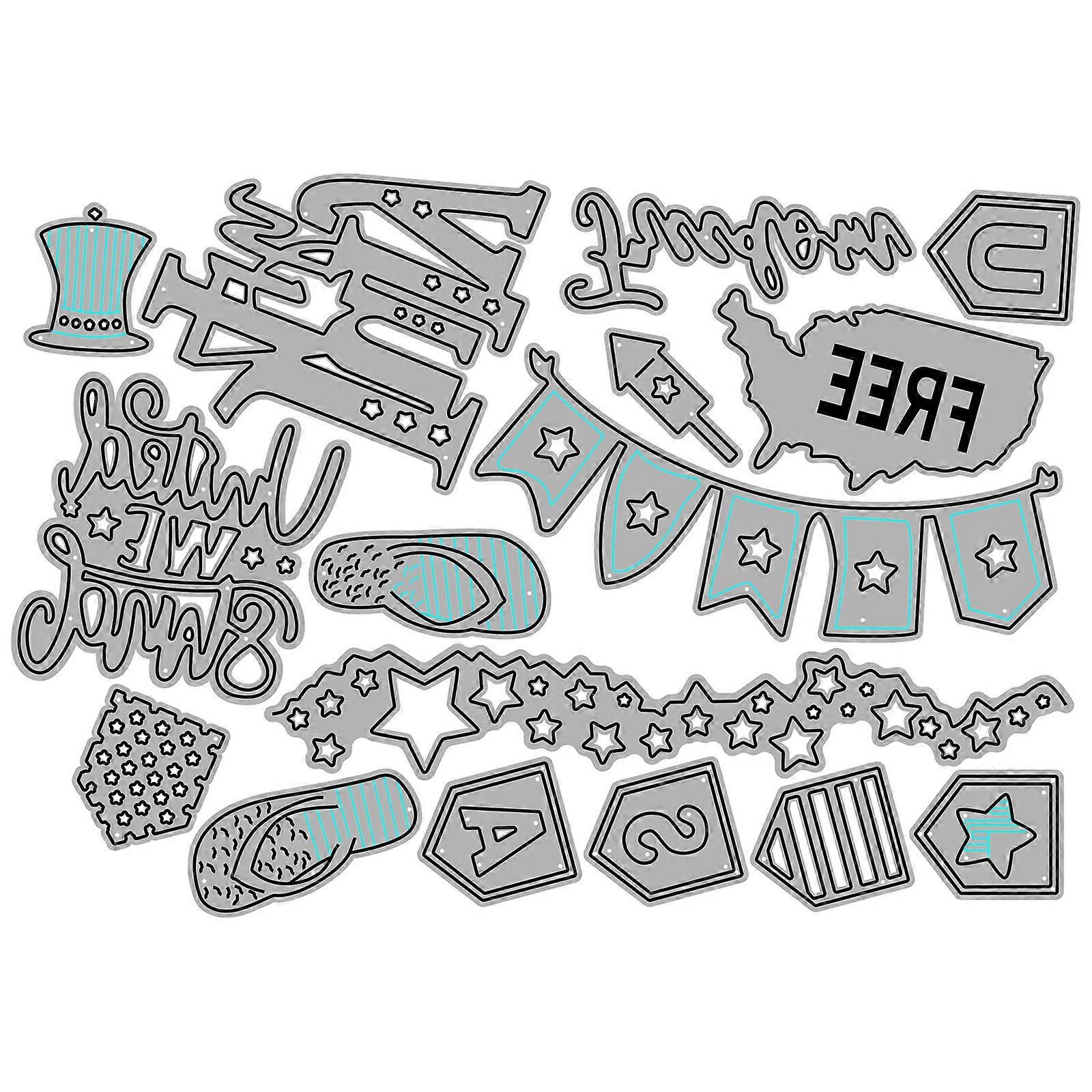 American Elements Cutting Dies Embossing Die Cuts for Greeting Card Making