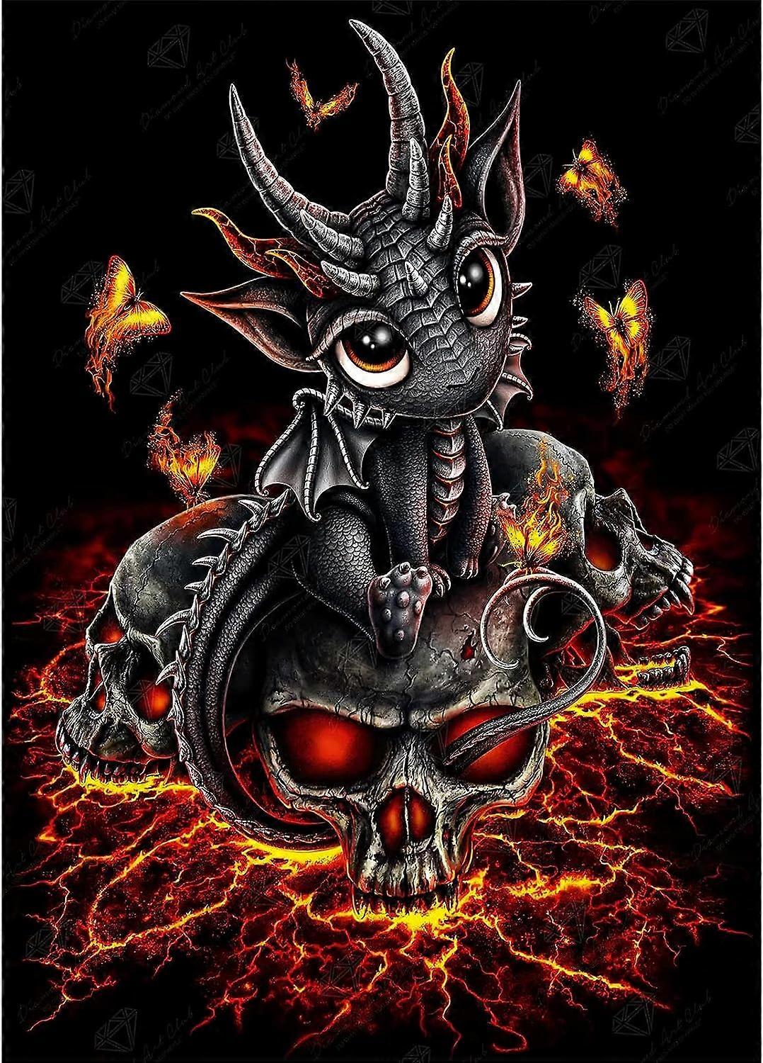 5D diamantmaleri 30x40cm Dragon N