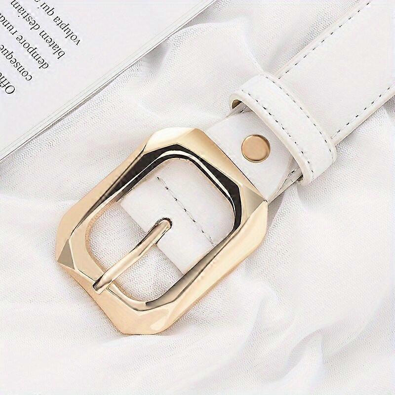 New Women's Belt Trend Gold Needle Buckle Belt PU Leather Belt Authentic Matching Jeans Cheap BeltBelts