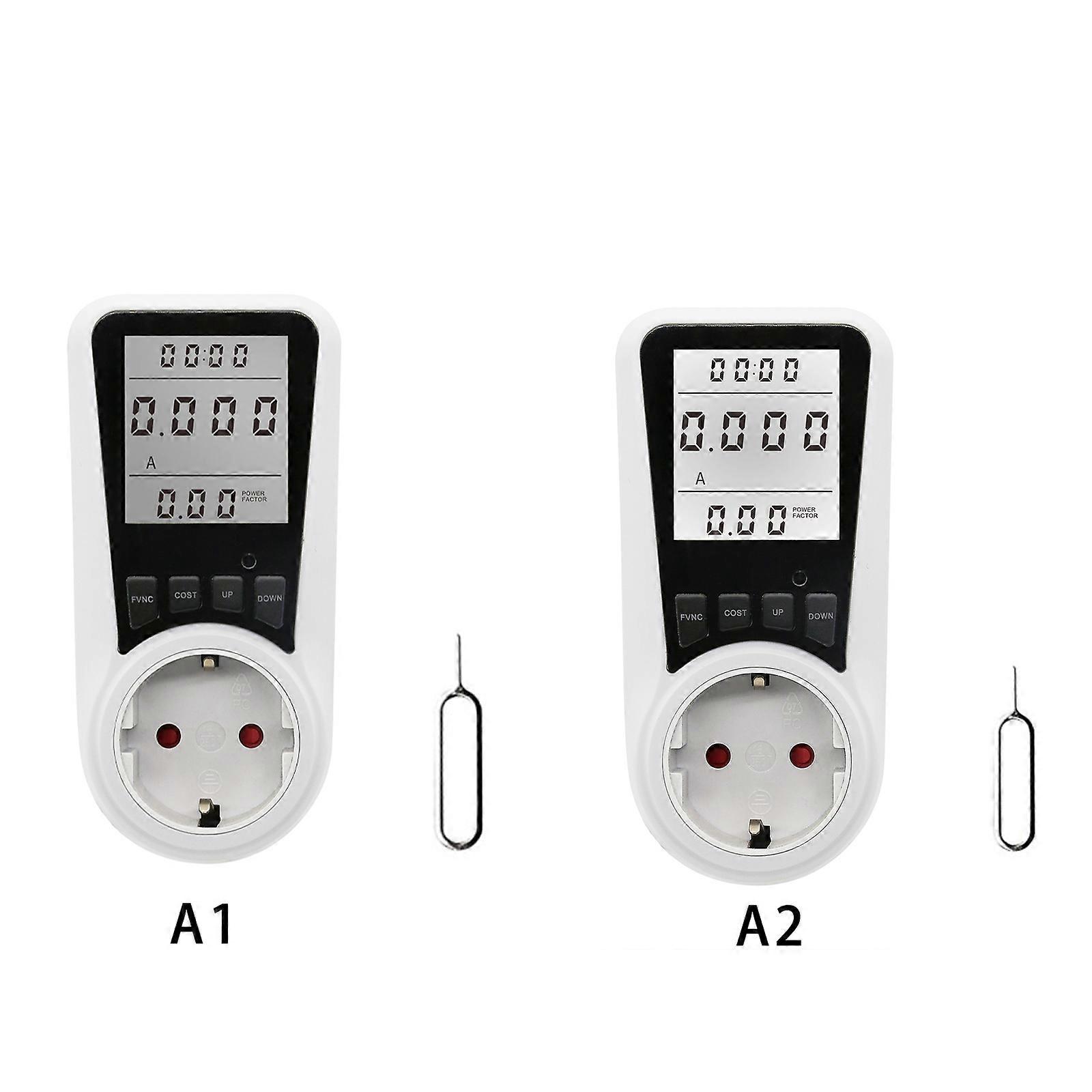 Electricity Meter For Socket Home Supplies EU White Electricity Usage Monitors