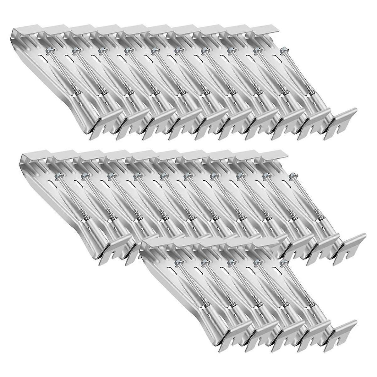 5inch 25 Pack Gutter Hangers, with Pre-Inserted Screw, Aluminum Gutter Brackets for Repairing Sagging Rain Gutters