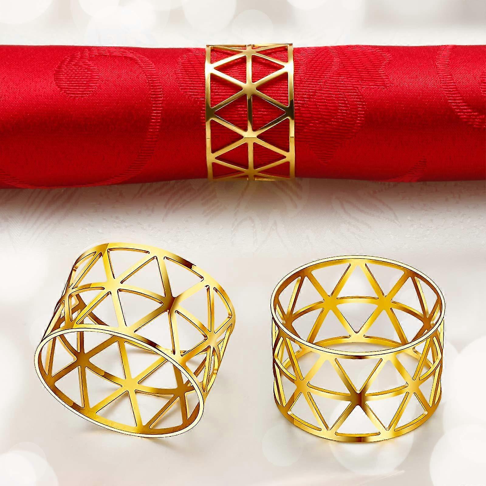 12 Pcs Napkin Rings Hollow Out Napkin Rings Holders Napkin Ring Serviette