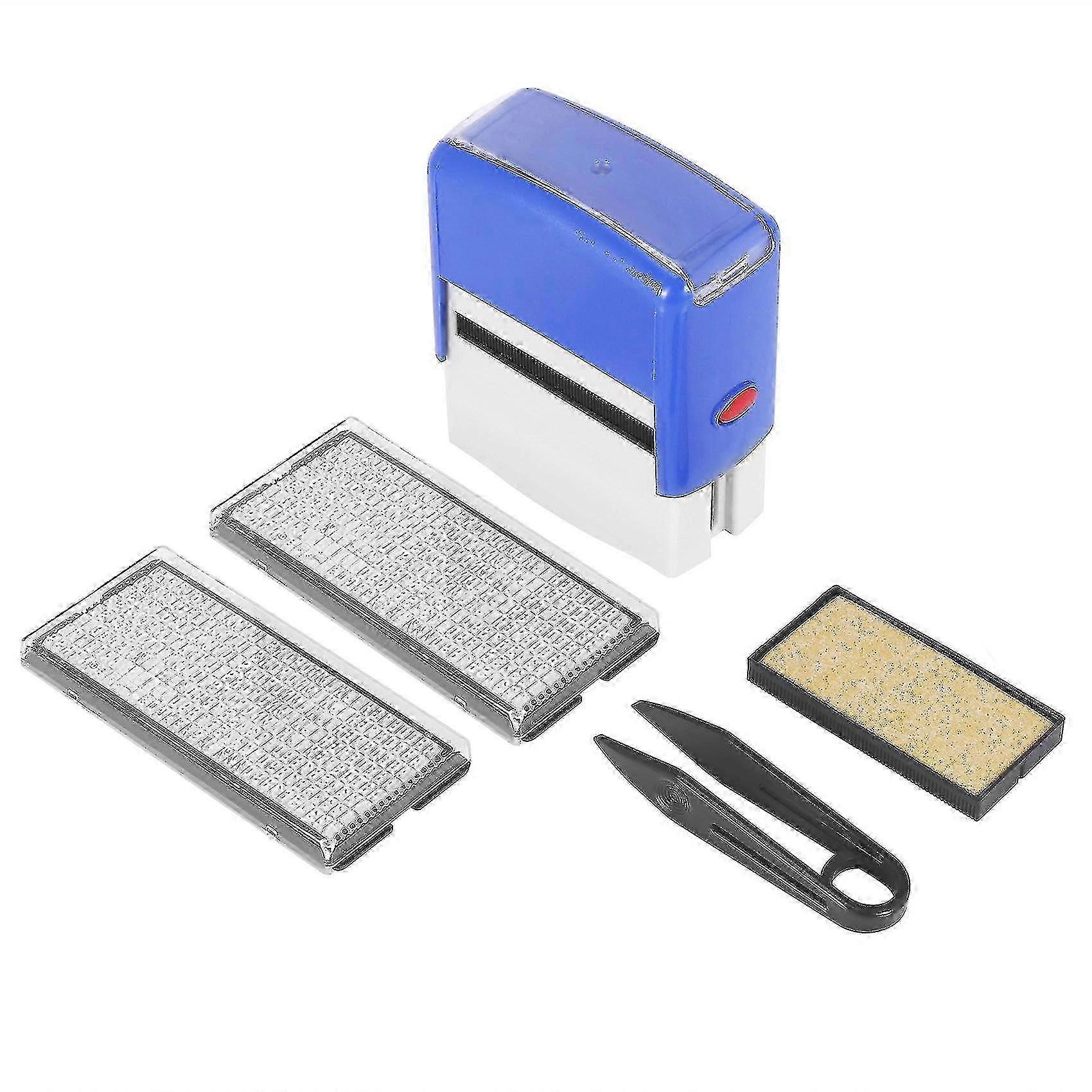 Self Inking Stamp Set Custom Diy Business Name Number Address Printing Rubber Stamp With Tweezers K