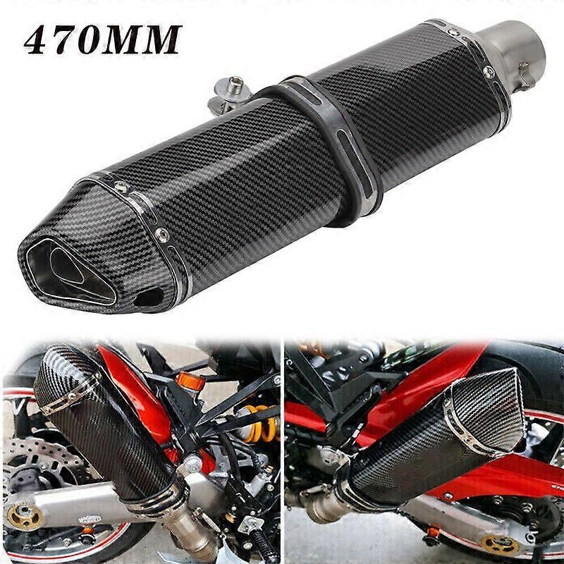 470mmエキゾーストモーターサイクルマフラーエスケープモトタブ川崎NINIA 650 500 530 SUZUKI gw250ダートピットバイクオートバイニー&シンガード